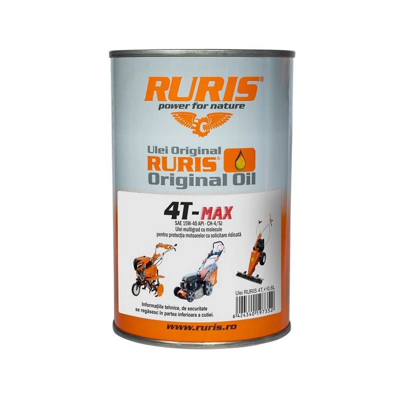 Ulei-RURIS-4T-MAX-600ml Ulei motor RURIS 4T-Max, pentru motor 4T, ambalaj 600ml - imagine 1