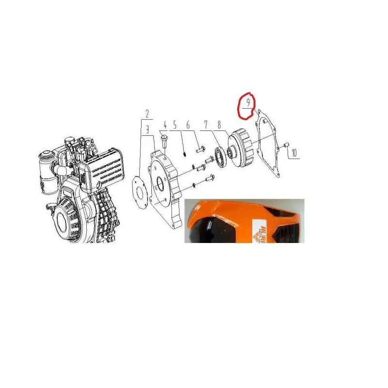 Pachet piese PACHET (GARNITURĂ CARTER MOTOCULTOR 650 KSD + GARNITURĂ CHIULOASĂ + SIMERING 25X42X8) - imagine 1